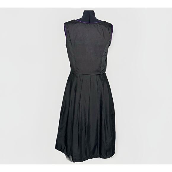 Dirndl World Sz 14 Embroidered Octoberfest Knee Dress Black Floral Corset Scandi - Picture 2 of 5